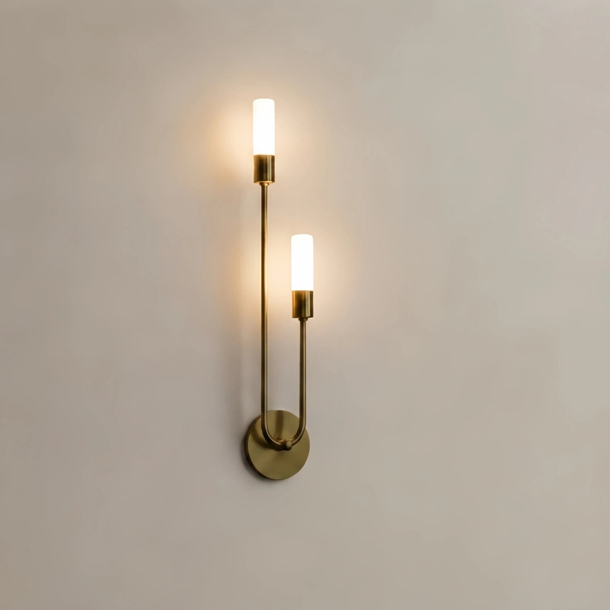 Excelis Modern U-Shaped Linear Wall Light – Gold Metal for Bedroom/Living Room