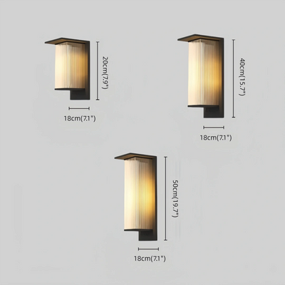 Irondale Industrial Rectangular LED Outdoor Wall Lamp – Waterproof Light for Courtyard