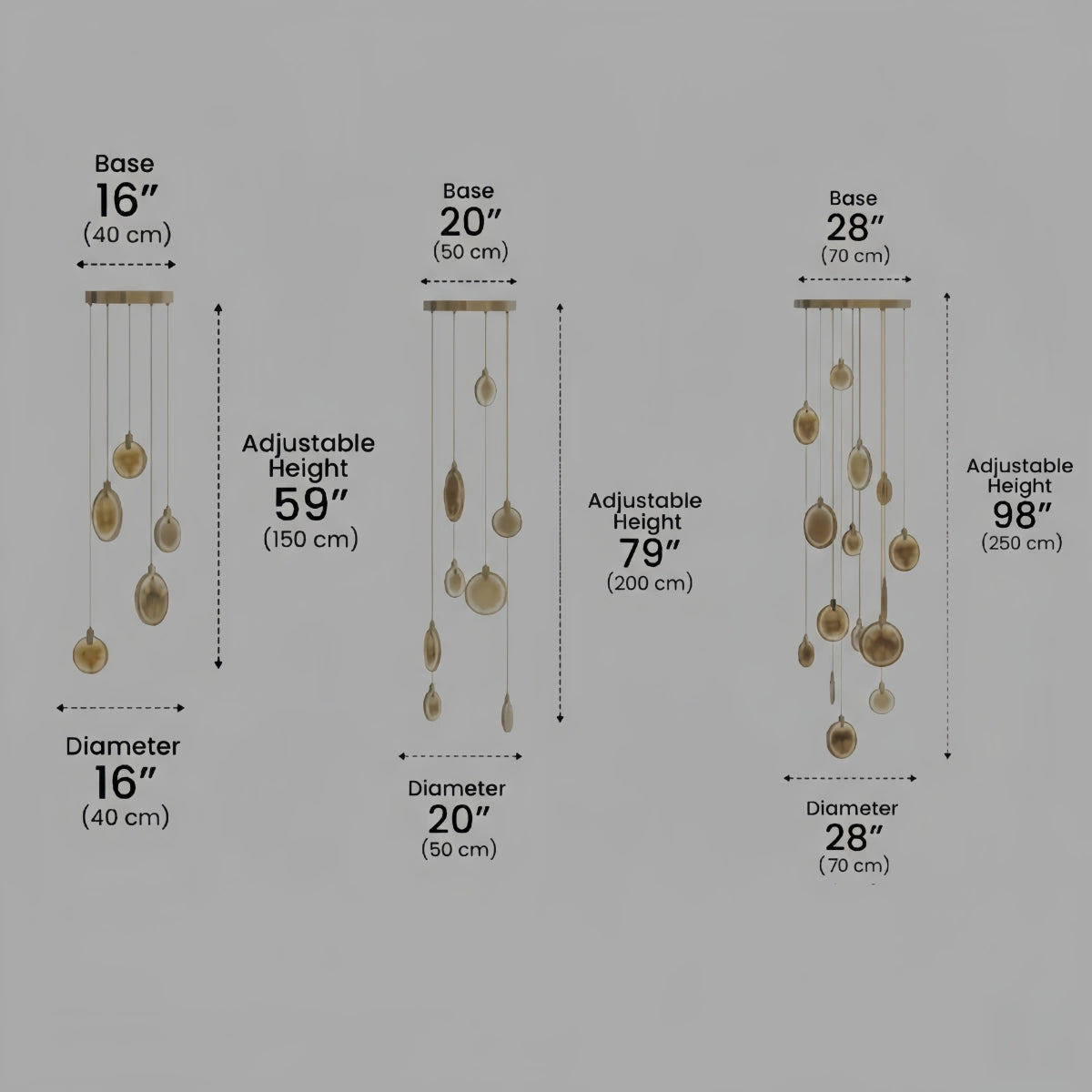 Excelis Modern Marble Orb Staircase Chandelier – Suspended Spheres on Stainless Steel Staircase