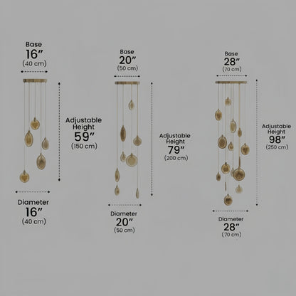 Excelis Modern Marble Orb Staircase Chandelier – Suspended Spheres on Stainless Steel Staircase