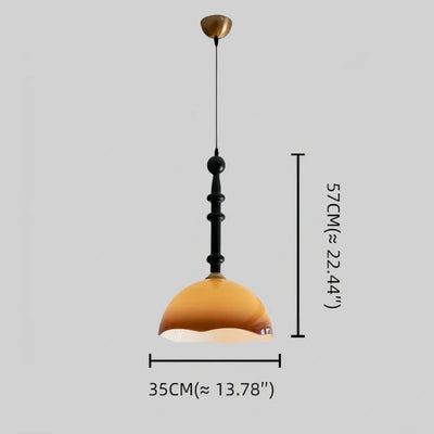 Vetro Retro Glass Pendant Light --Coffee Or White for Dining Room
