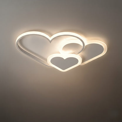 Lámpara de techo Vivara - Moderna, LED regulable con diseño de estrella blanca/rosa