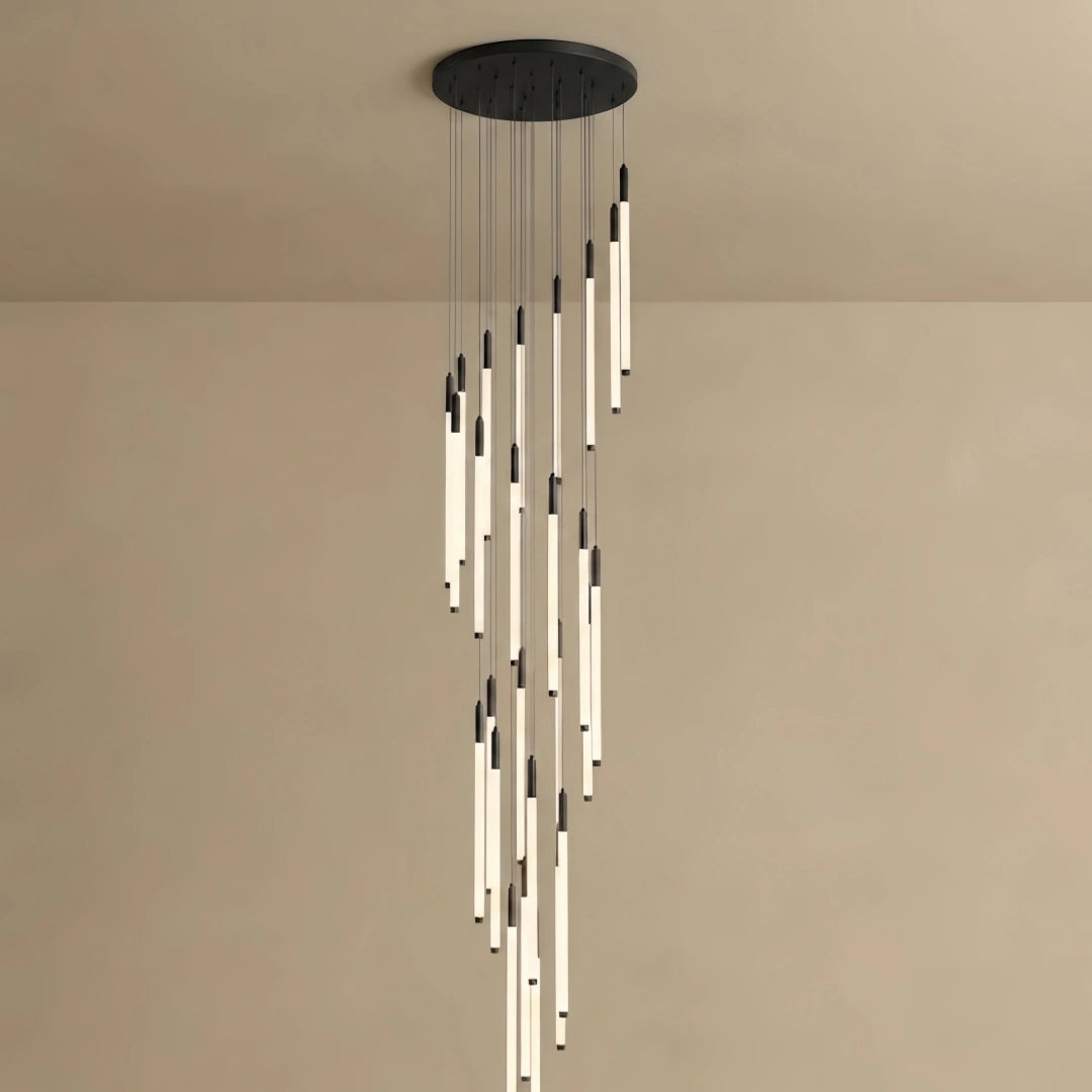 Nebula Multi-Tier Modern Chandelier - Waterfall Design for Staircases & High Ceilings