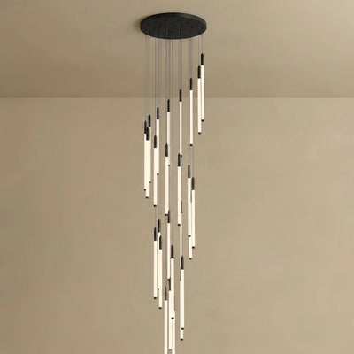 Nebula Multi-Tier Modern Chandelier - Waterfall Design for Staircases & High Ceilings