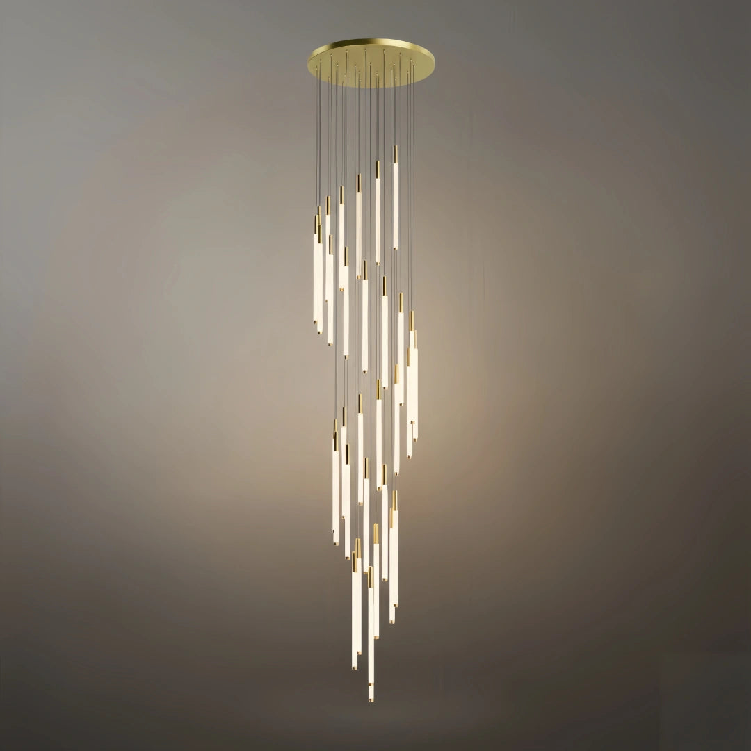 Nebula Multi-Tier Modern Chandelier - Waterfall Design for Staircases & High Ceilings