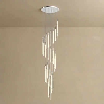 Nebula Multi-Tier Modern Chandelier - Waterfall Design for Staircases & High Ceilings