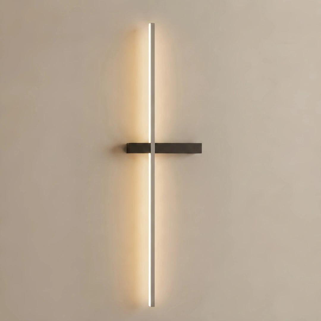 Arcato Minimalist Linear LED Wall Lamp – Black/White/ Red for Living Room