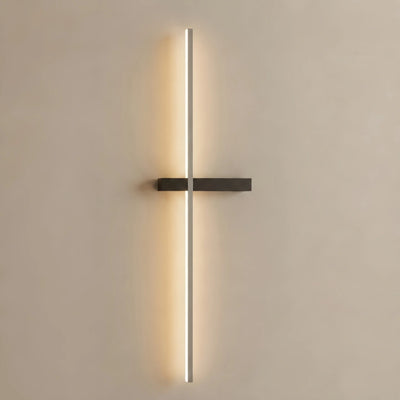 Arcato Minimalist Linear LED Wall Lamp – Black/White/ Red for Living Room