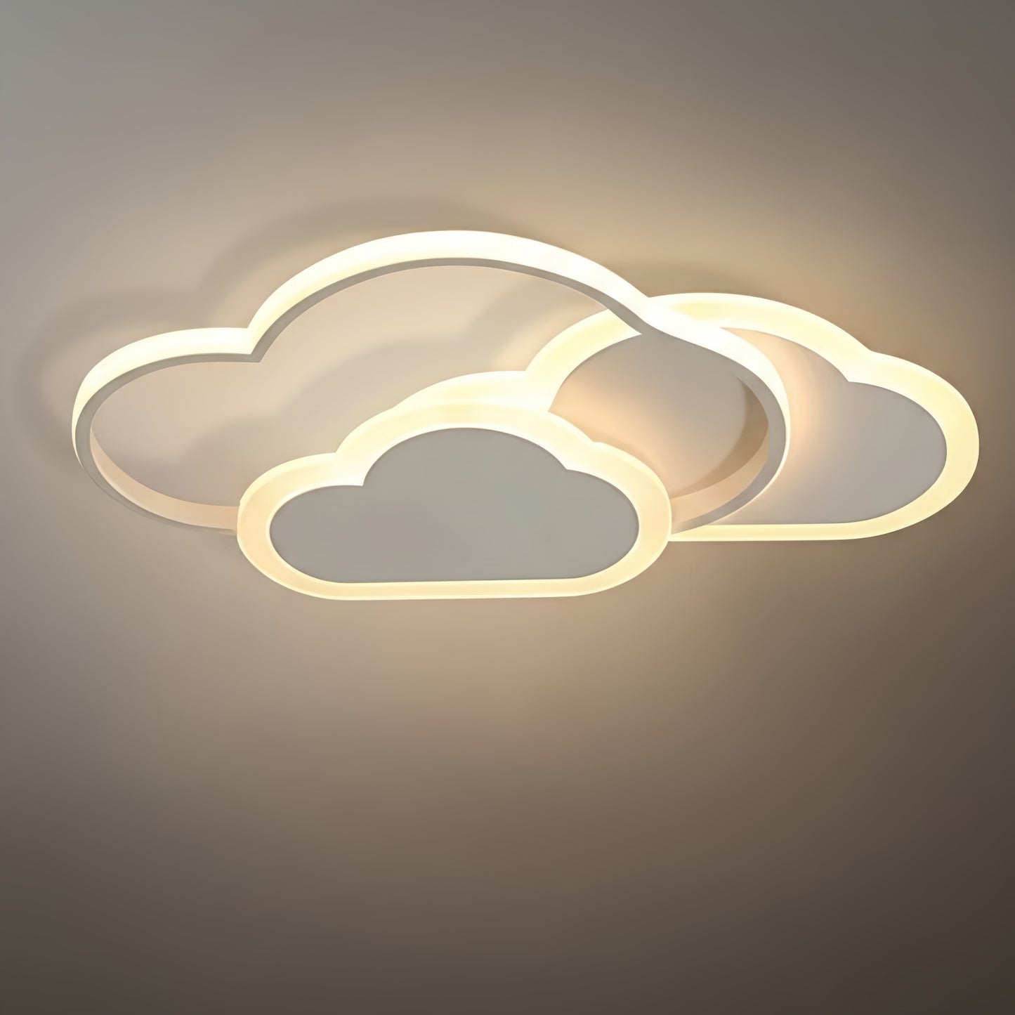 Lámpara de techo Vivara - Moderna, LED regulable con diseño de estrella blanca/rosa