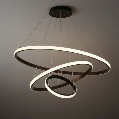 Velora Modern Metal Ring Pendant Light – Dimmable Fixture for Living