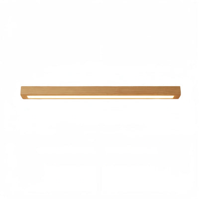 Zenno Minimalist Linear Ceiling Light -- Natural Wood/Walnut for Hallway