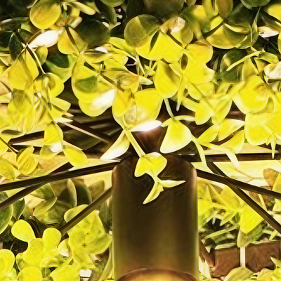 Lámpara de techo LED moderna Botanica Art Deco – Luminaria empotrada verde planta