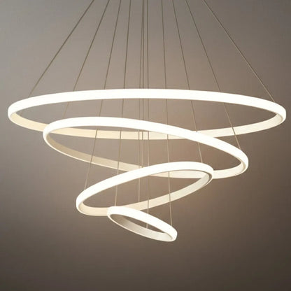 Velora Modern Metal Ring Pendant Light – Dimmable Fixture for Living