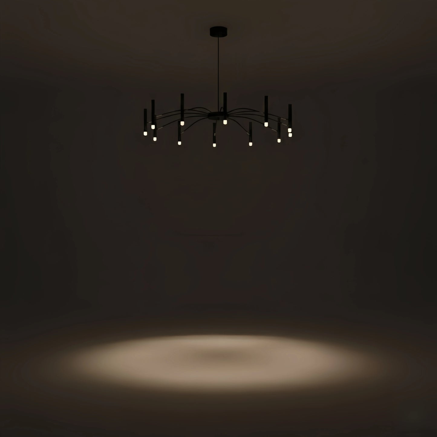 Nebula Modern Contemporary Candle Chandelier with Adjustable