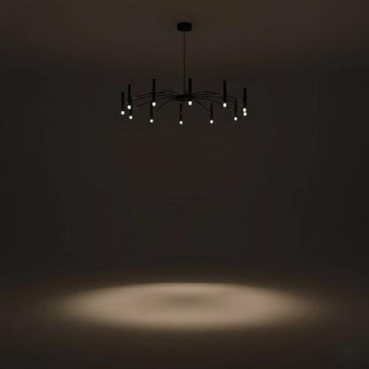 Nebula Modern Contemporary Candle Chandelier with Adjustable