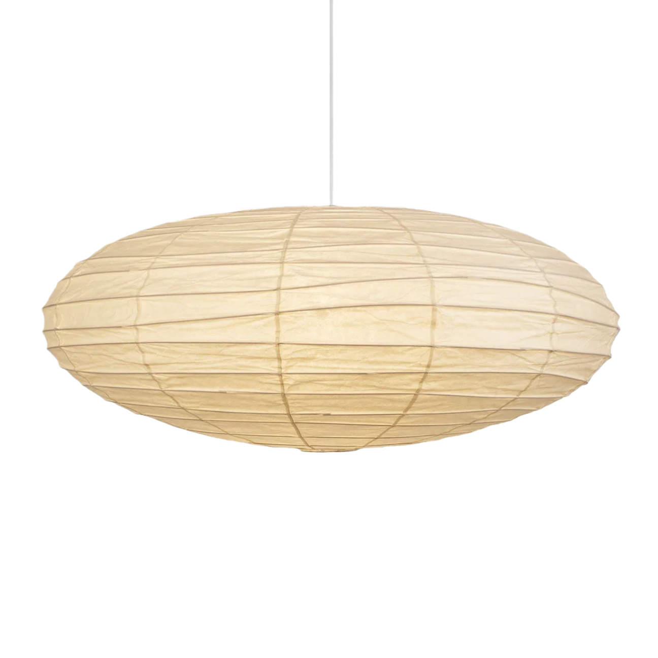 Japanese Washi Pendant Light — Mulberry Paper & Bamboo Frame for Dining Room