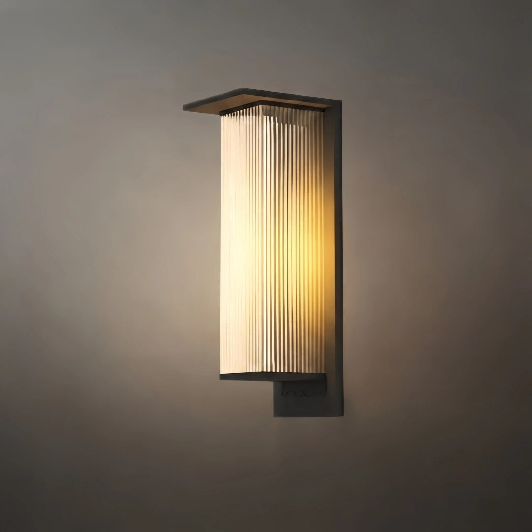 Irondale Industrial Rectangular LED Outdoor Wall Lamp – Waterproof Light for Courtyard