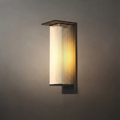Irondale Industrial Rectangular LED Outdoor Wall Lamp – Waterproof Light for Courtyard