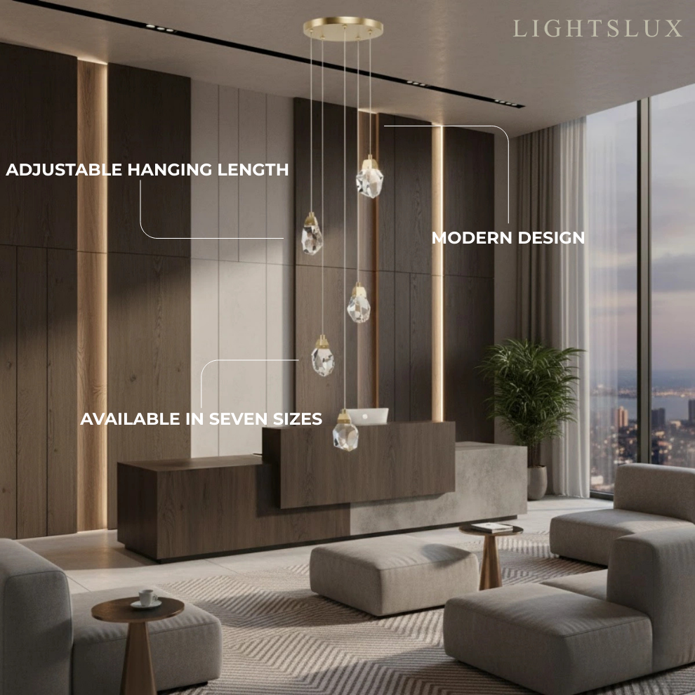 Luxury Crystal Chandelier - Shimmering Fixture for Dining Room & Grand Interiors