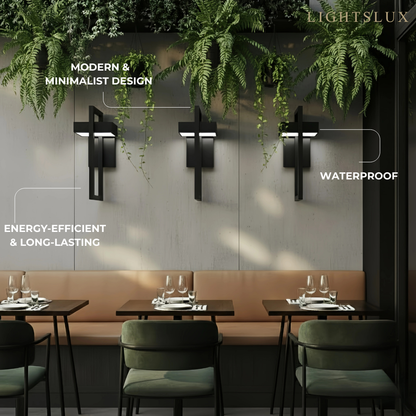 Arcato Minimalist Outdoor Wall Sconce - Waterproof Light in 3 Size for Outdoor