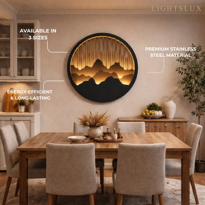 Lunara Modern Waterproof Wall Light – Circular Stainless Steel LED for Indoor/Outdoor