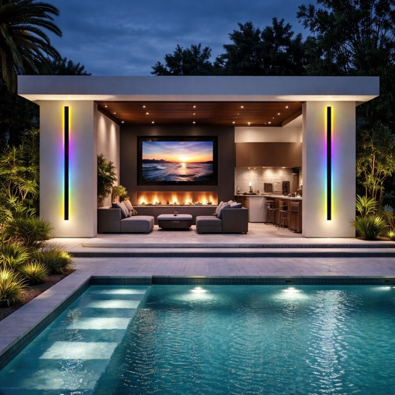 Arcato Modern Outdoor LED Wall Light (RGB) — Available in 8 Sizes