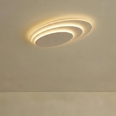 Crema Modern Nordic Round Flush Mount Ceiling Light – White Fixture