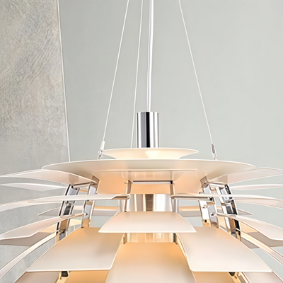 Vivara Nordic Aluminum Pendant Light — Pinecone Design Siver/White/Black for Dining Room