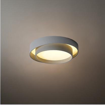 Contemporary Cylinder Ceiling Light — Matte Neutral LED for Living Room