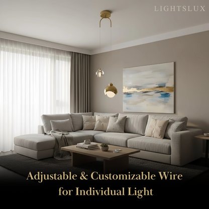 Arcato Modern Crystal Pendant Light for Dining Room/Living Room/Bedroom