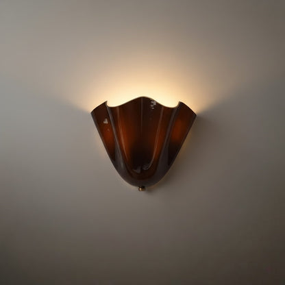 Organic Sculptural Wall Light — Petal-Form Earthy Tone for Bedroom
