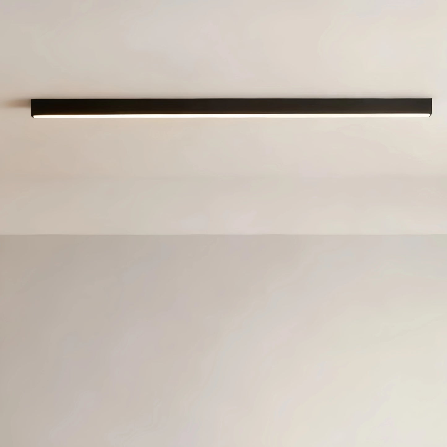 Arcato Minimalist Linear LED Ceiling Light – Black Dimmable for Living Room