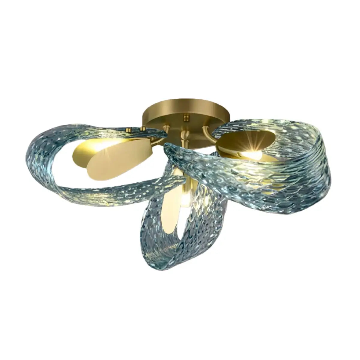 Art Deco Peacock Chandelier – Blue Feather Art Glass Contemporary for Dining Room Bedroom