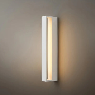 Aplique de pared exterior rectangular moderno Arcato – Luz con sensor de metal para jardín/patio