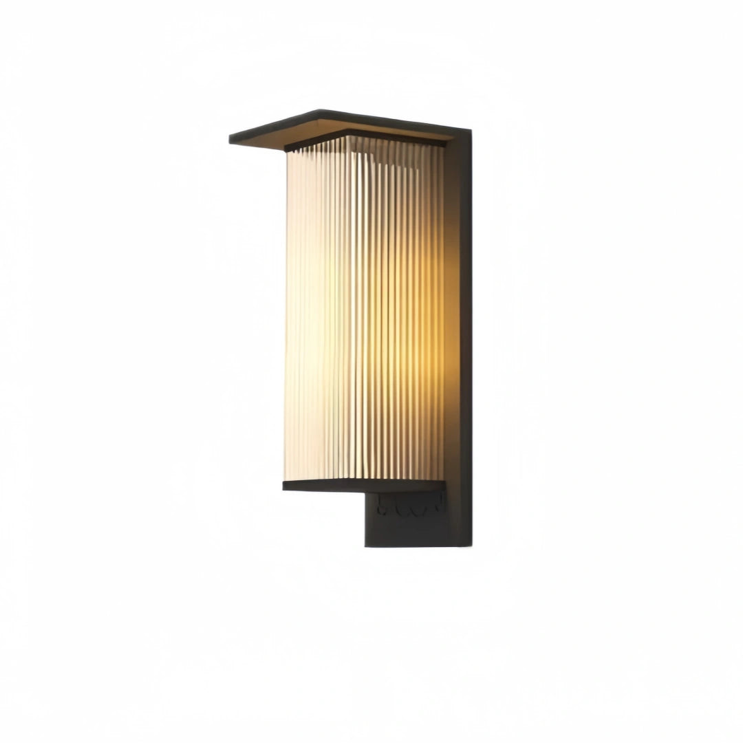 Irondale Industrial Rectangular LED Outdoor Wall Lamp – Waterproof Light for Courtyard