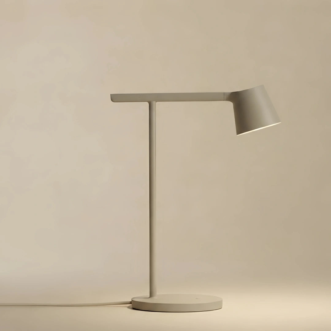 Minimalist Adjustable Table Lamp — Opal Acrylic for Study