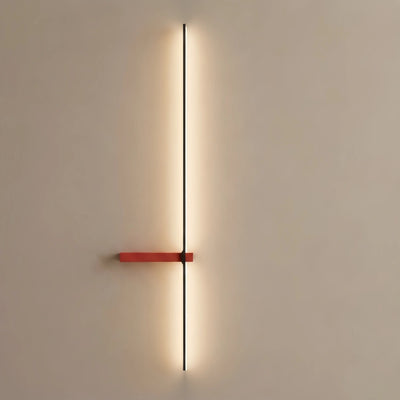 Arcato Minimalist Linear LED Wall Lamp – Black/White/ Red for Living Room