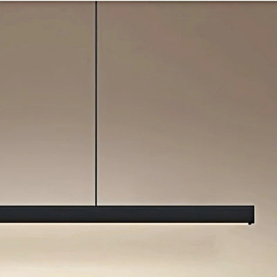 Lámpara colgante lineal minimalista regulable Arcato – Acrílico negro o blanco para comedor