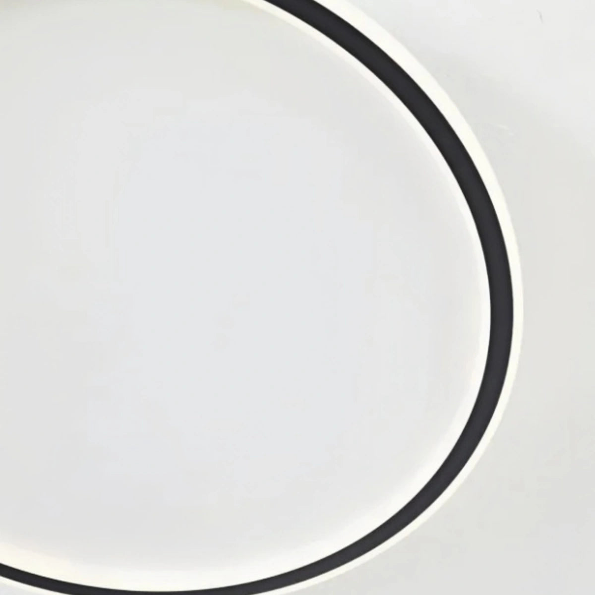 Embrace Modern Round Ceiling Light – Black&White Metal for Living Room