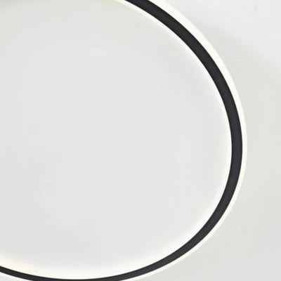 Embrace Modern Round Ceiling Light – Black&White Metal for Living Room