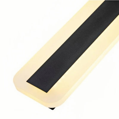 Lámpara de pared lineal LED moderna Arcato – Luz de pared negra para sala de estar