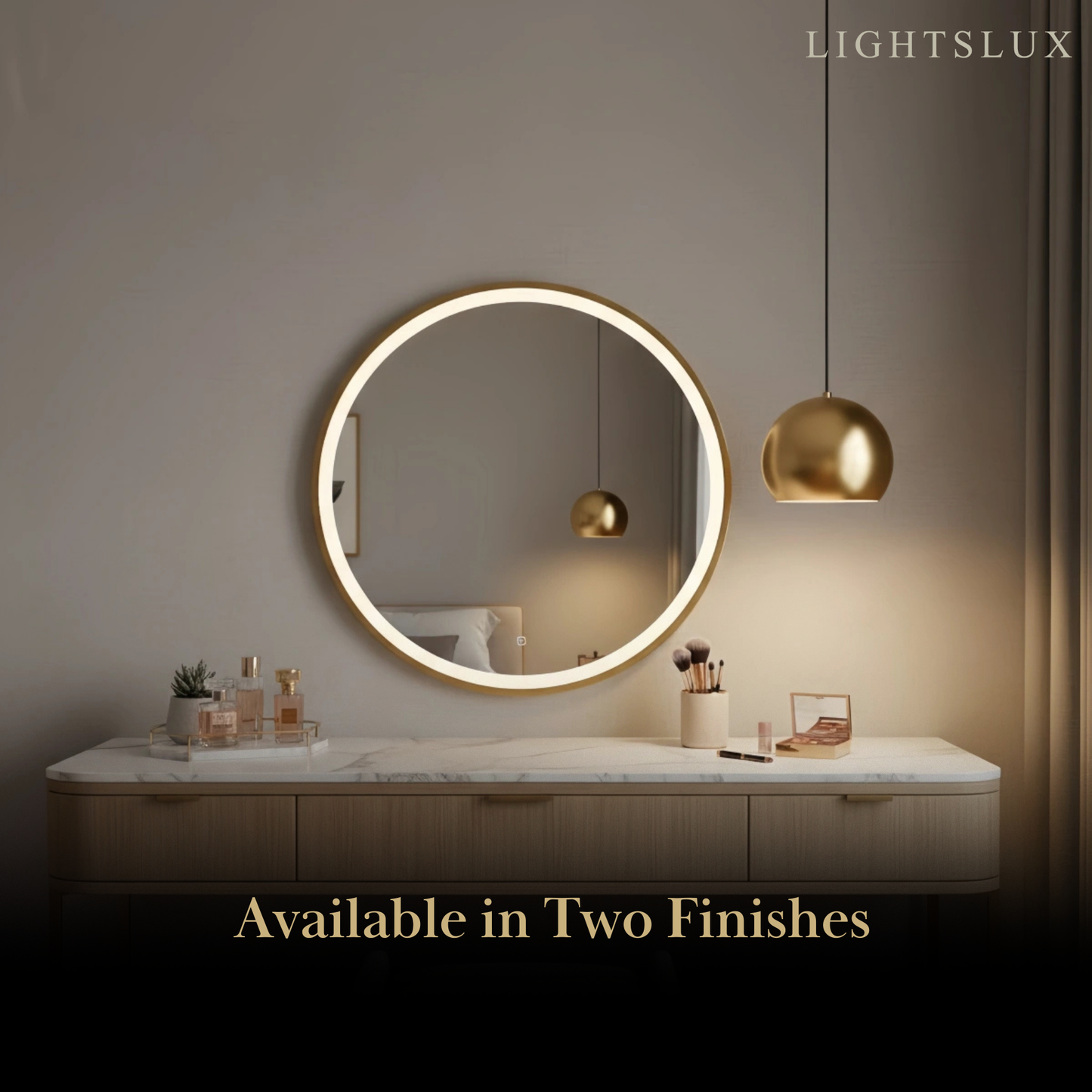 Excelis Modern Dome Pendant Light – Brushed Gold/Matte Black for Kitchen Island