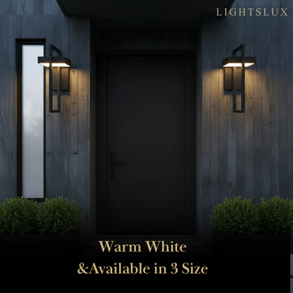 Arcato Minimalist Outdoor Wall Sconce - Waterproof Light in 3 Size for Outdoor