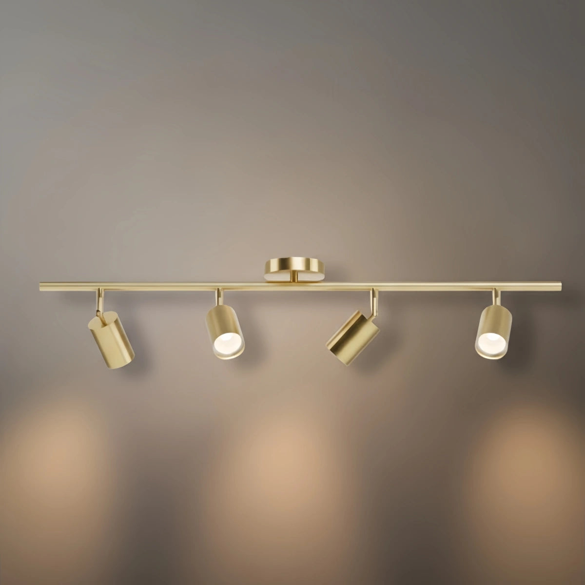 Arcato Minimalist Linear Track Light – Brushed Gold/Matte Black for Living/Study Room