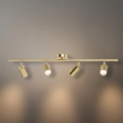 Arcato Minimalist Linear Track Light – Brushed Gold/Matte Black for Living/Study Room