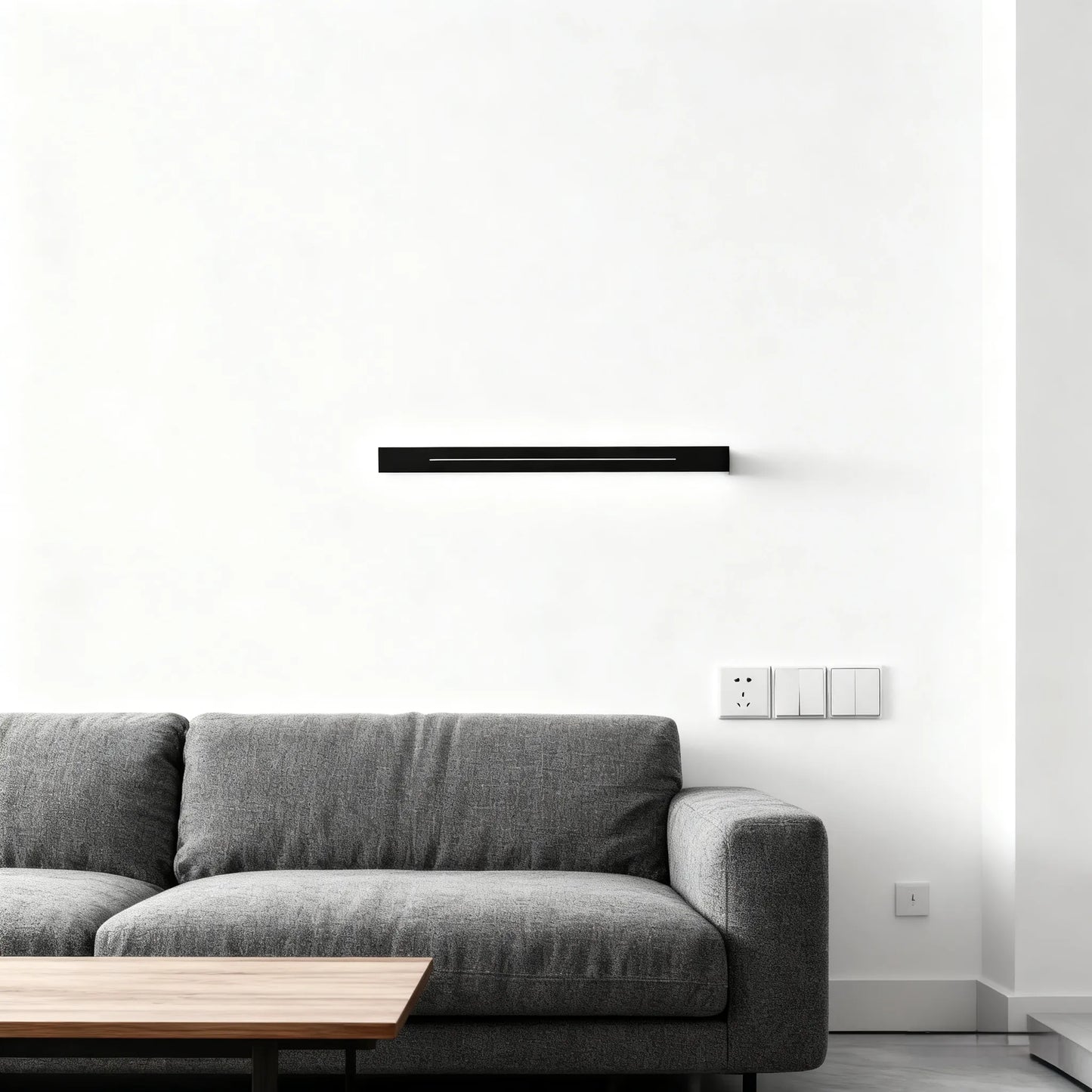 Arcato Minimalistische LED-Wandleuchte – Schwarz/Gold fürs Schlafzimmer