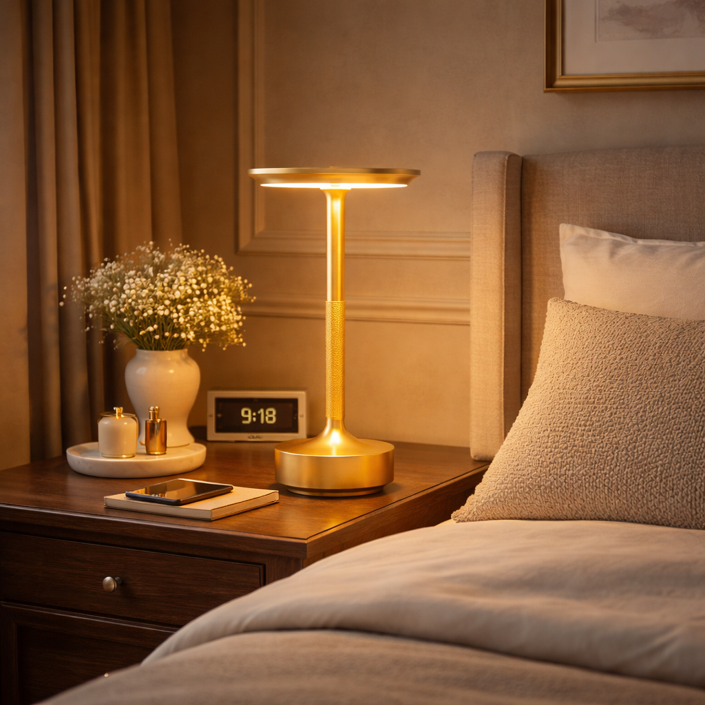 Arcato Modern Rechargeable Table Lamp – Touch Dimming & 3 Color Temperatures