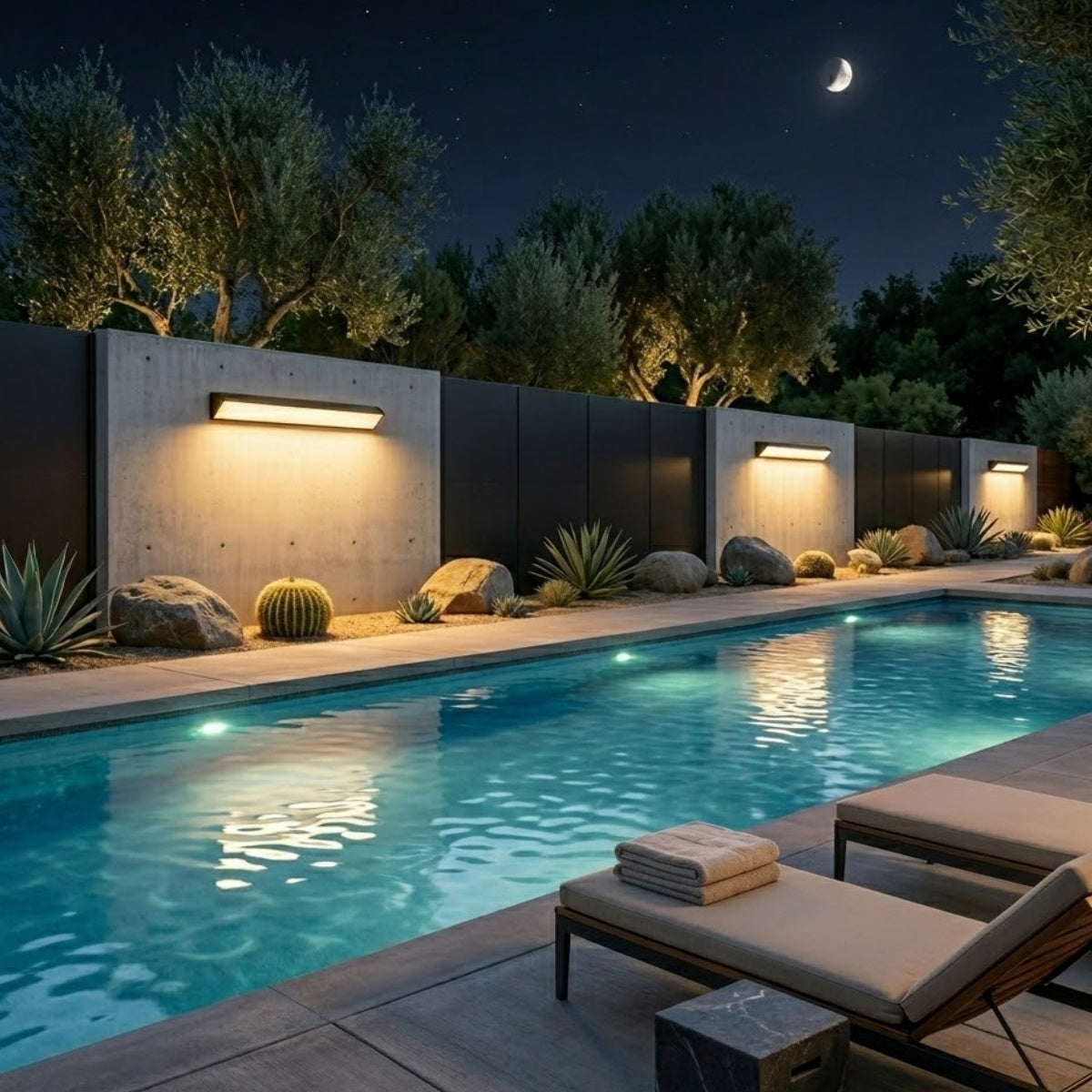 Arcato Minimalist Outdoor Wall Lamp - Light for Courtyard