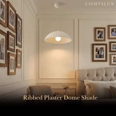 Crema Modern Single-Head Pendant Light -- Gypsum for Dining Room