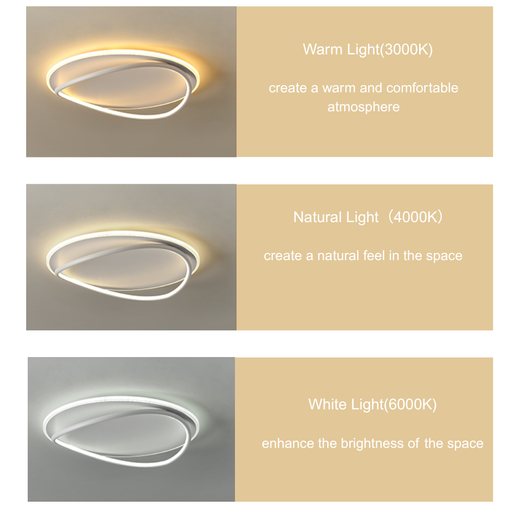 Modern Ring Ceiling Light — Dimmable